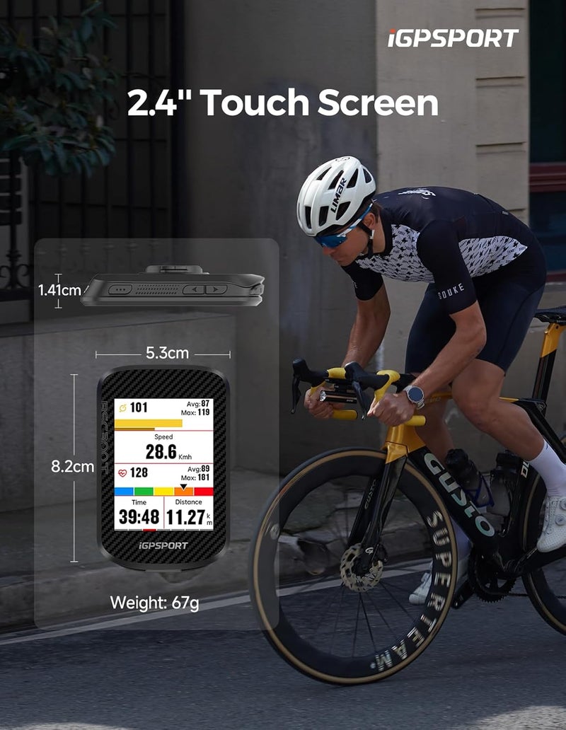 Igpsport BSC300T Wireless Bike Computer GPS, Touchscreen Offline MAP Navigation Off Course Warning Compatible with Insta 360, for Ebike Road Bike MTB - Image 4